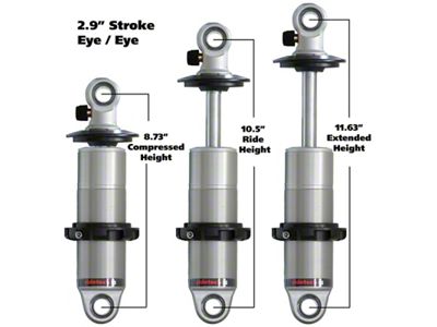 Ridetech HQ Series CoilOver Shock 2.9in Travel 2.5in Coil Eye/Eye - 24129901