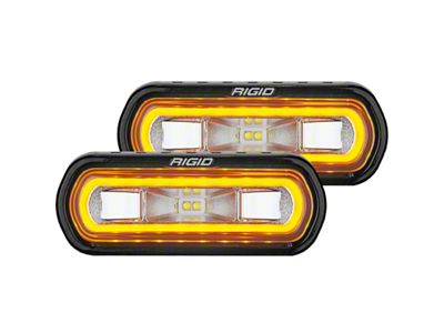 Rigid Industries SR-L Series Off-Road Spreader Flush Mount LED Pod Light with Amber Halo (Universal; Some Adaptation May Be Required)