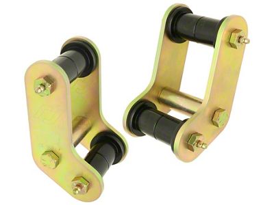 RockJock Boomerang YJ Leaf Spring Shackles Rear w/ Urethane Bushings - CE-9081P