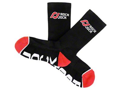 RockJock Socks Black w/ Red and White Logo