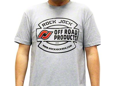 RockJock T-Shirt w/ Vintage Logo Gray Small Print on the Front
