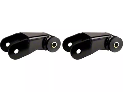 RockJock XJ Cherokee Boomerang Leaf Spring Shackles 5in w/ Urethane - JS-9081