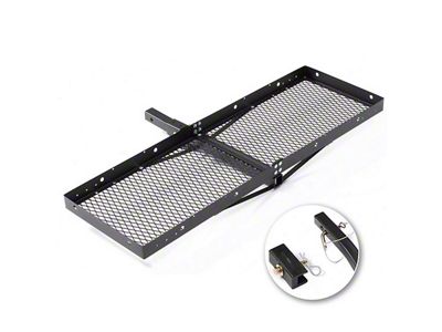 Rockland Foldable Steel Hitch Cargo Carrier; 500 lb. Capacity (Universal; Some Adaptation May Be Required)