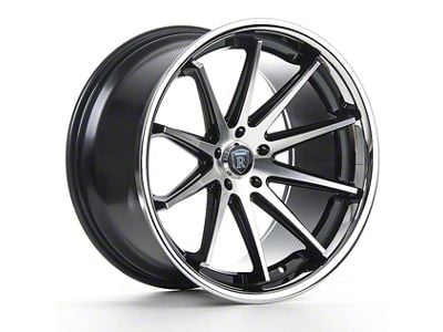 Rohana Wheels RC10 Gloss Black Machined with Chrome Lip Wheel; 19x8.5; 35mm Offset