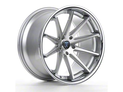 Rohana Wheels RC10 Silver Machined with Chrome Lip Wheel; 22x9; 42mm Offset