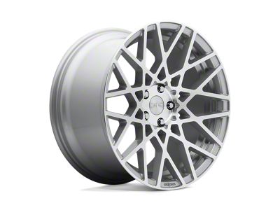 Rotiform BLQ Gloss Silver Machined Wheel; 18x8.5; 35mm Offset