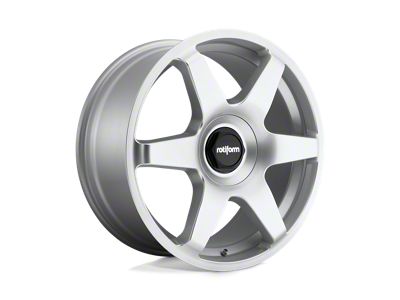 Rotiform Six Gloss Silver Wheel; 18x8.5; 35mm Offset
