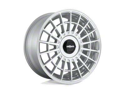 Rotiform LAS-R Gloss Silver Wheel; 18x9.5; 25mm Offset; 5x100/5x114.3mm Bolt Pattern; 70.10mm Hub Bore