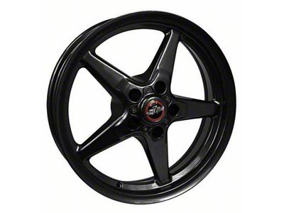 Race Star 92 Drag Star Bracket Racer Gloss Black Wheel; 15x8; 19mm Offset
