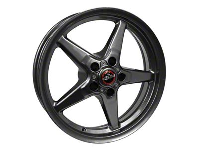 Race Star 92 Drag Star Bracket Racer Metallic Gray Wheel; Rear Only; 17x10.5; 32mm Offset