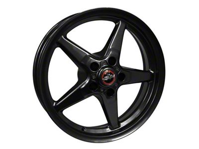 Race Star 92 Drag Star Bracket Racer Gloss Black Wheel; Front Only; 17x4.5; 25.4mm Offset