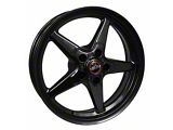 Race Star 92 Drag Star Bracket Racer Gloss Black Wheel; Front Only; 18x5; 25.4mm Offset