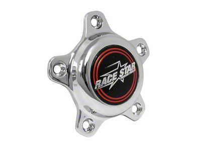 Race Star 5 Lug Cap Tall Plastic Chrome incl. Medallion - 615-5095-1