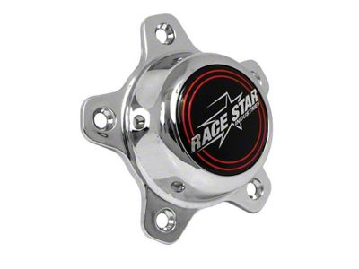 Race Star 5 Lug Cap Short Plastic Chrome incl. Medallion - 615-5096-1