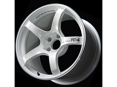 Advan TC4 White Metallic and Ring Wheel; 18x8.5; 38mm Offset; 5x114.3mm Bolt Pattern; 73mm Hub Bore