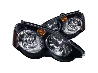 Anzo USA 2002-2004 Acura Rsx Crystal Headlights Black - 121209