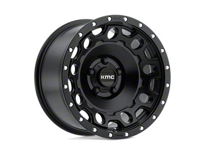 KMC Holeshot Satin Black Wheel; 17x8.5; 34mm Offset; 5x114.3mm Bolt Pattern; 72.56mm Hub Bore