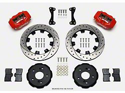Wilwood Forged Dynalite Front Big Brake Kit with 12.19-Inch Drilled and Slotted Rotors; Red Calipers (02-06 RSX)