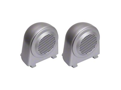 Rugged Ridge 07-10 Jeep Wrangler JK Silver Tweeter Speaker Enclosures - 11151.11