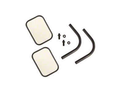 Rugged Ridge 18-20 Jeep Wrangler JL/JT Rectangular Trail Mirror Kit - 11025.26