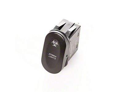 Rugged Ridge 2-Position Rocker Switch with Zombie Lights Logo; Amber (Universal; Some Adaptation May Be Required)