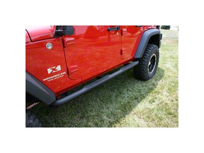 Rugged Ridge 3 In Round Tube Steps Black 07-18 Jeep - 11591.06