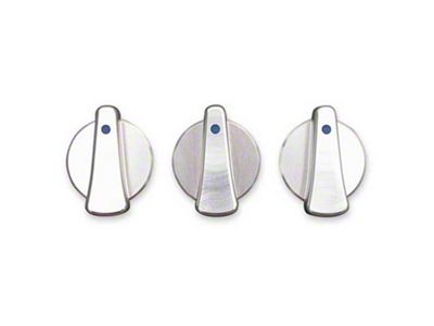 Rugged Ridge 3-Pc Alu Climate Control Knob Set Blue 99-06TJ - 11420.03