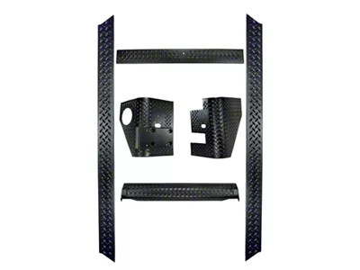 Rugged Ridge 6-Piece Body Armor Kit 97-06 Jeep Wrangler TJ - 11650.51