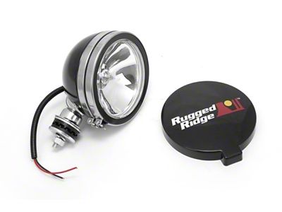 Rugged Ridge 6-Inch Round Halogen Fog Light; Single (Universal; Some Adaptation May Be Required)