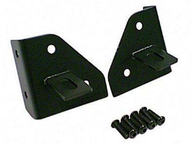 Rugged Ridge 76-95 Jeep CJ/YJ Black Windshield Hinge Light Brackets - 11027.01
