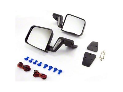 Rugged Ridge 87-02 Jeep Wrangler Black Heated Door Mirror Kit - 11002.20