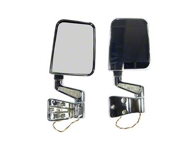Rugged Ridge 87-02 Jeep Wrangler YJ/TJ Chrome Door Mirror Kit - 11016.01