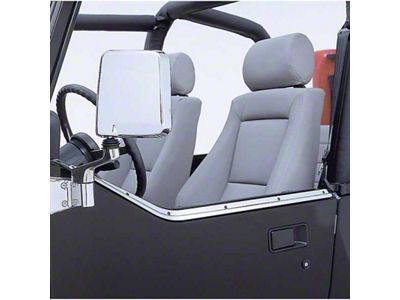 Rugged Ridge 87-95 Jeep Wrangler YJ Stainless Steel Half Door - 11146.01