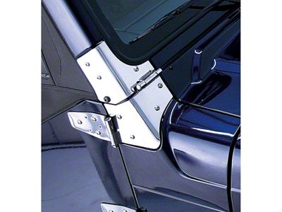 Rugged Ridge 97-06 Jeep Wrangler Stainless Steel Windshield Hinges - 11112.02