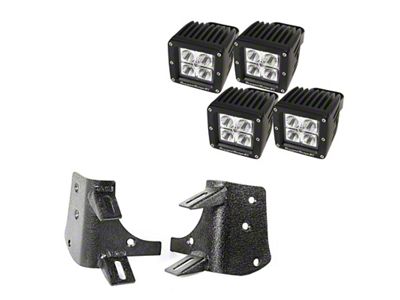 Rugged Ridge 97-06 Jeep Wrangler TJ/LJ 3in Square Dual A-Pillar - 11232.38