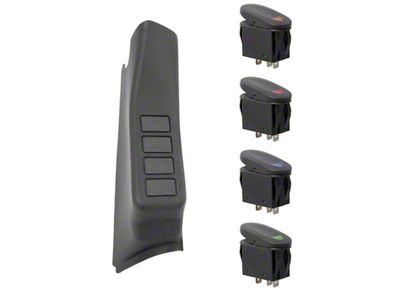 Rugged Ridge A-Pillar 4 Switch Pod Black RHD 11-18 Jeep - 17235.97
