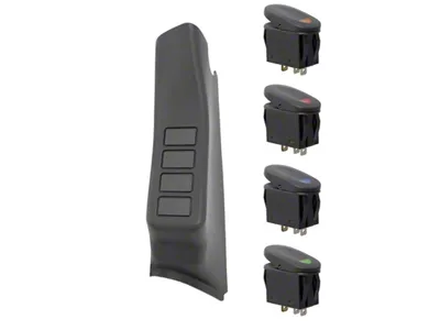 Rugged Ridge A-Pillar 4 Switch Pod Kit Black LHD 11-18 - 17235.96