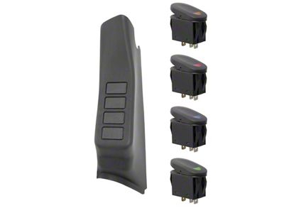 Rugged Ridge A-Pillar Switch Pod Kit Black LHD 07-10 JK - 17235.86