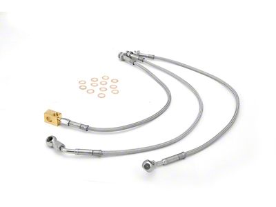 Rugged Ridge Brake Hose Kit SS Drum 93-98 Cherokee ZJ - 16735.10