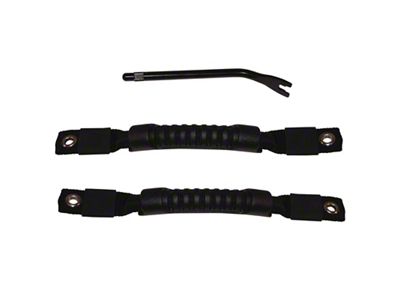 Rugged Ridge Door Pull Straps Black 97-06 Jeep Wrangler - 11826.01