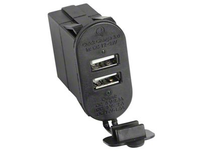 Rugged Ridge Dual USB Port With Qi capabilities 3.0 - 17235.16