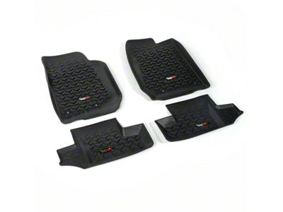 Rugged Ridge Floor Liner Front/Rear Black 2007-2018 Jeep Wrangler JK - 12987.03