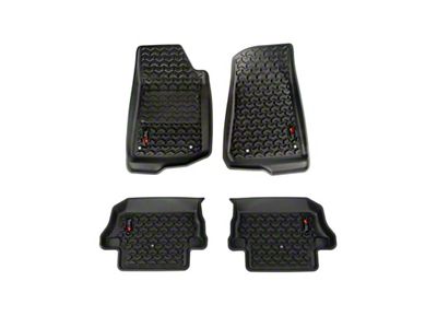 Rugged Ridge Floor Liner Kit Black F/R 18-20 Jeep Wrangler - 12987.43