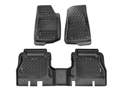 Rugged Ridge Floor Liner Kit Black F/R 20-21 Jeep Gladiator - 12987.44