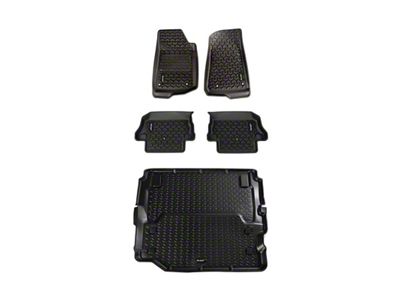 Rugged Ridge Floor Liner Kit Black F/R/Full Cargo 18-20 Jeep - 12988.07