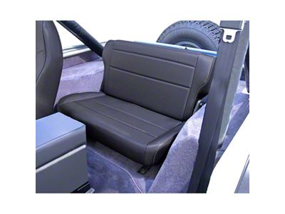 Rugged Ridge Fold&Tumble Rear Seat Black Denim 76-95 Jeep CJ - 13462.15