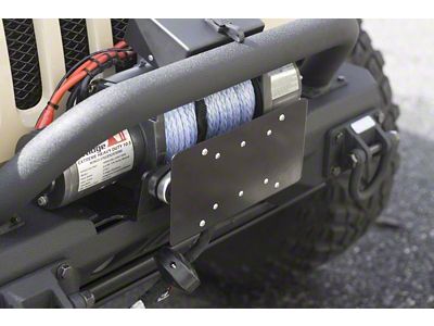 Rugged Ridge Front Hawse Fairlead License Plate Mounting Bracket - 11238.07