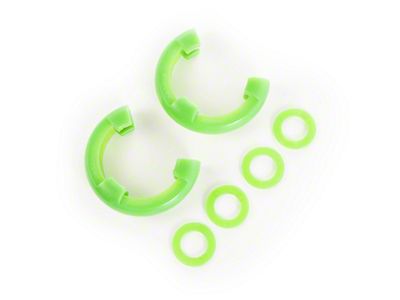 Rugged Ridge 3/4-Inch D-Ring Shackle Isolators; Green; Set of Two