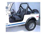 Rugged Ridge High-Back Front Seat Non-Recline Black 76-02 CJ&Wrangl - 13401.01