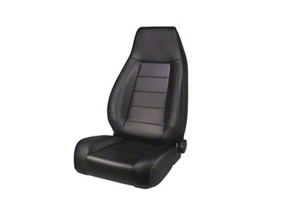 Rugged Ridge High-Back Front Seat Reclinable Black Denim 76-02 CJ&W - 13402.15
